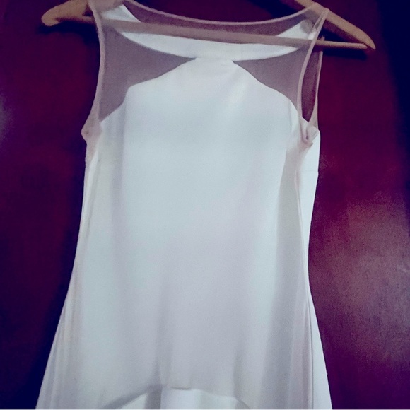 Goddess London Cream See thru MESH  back Long Dress Sz Small Made in UK - Picture 6 of 10